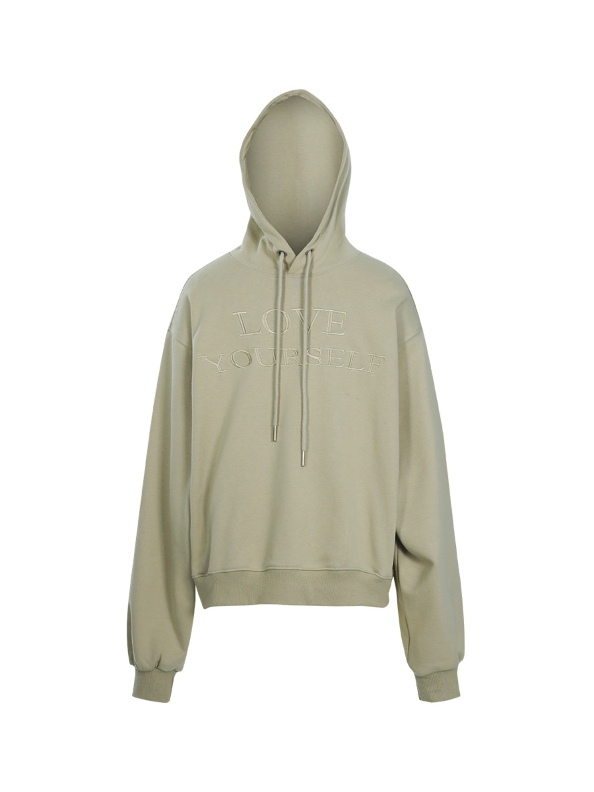 FUNKYFUN Embroidered Slogan Hooded Sweater