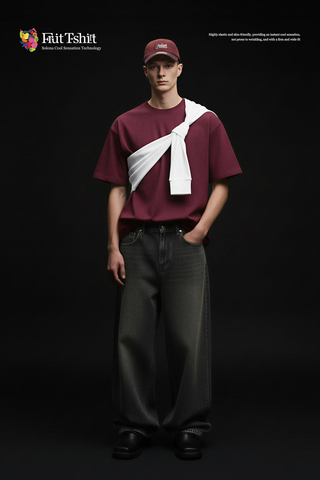 Inflation Fruit Stretch Solid Color T-Shirt Short Sleeve