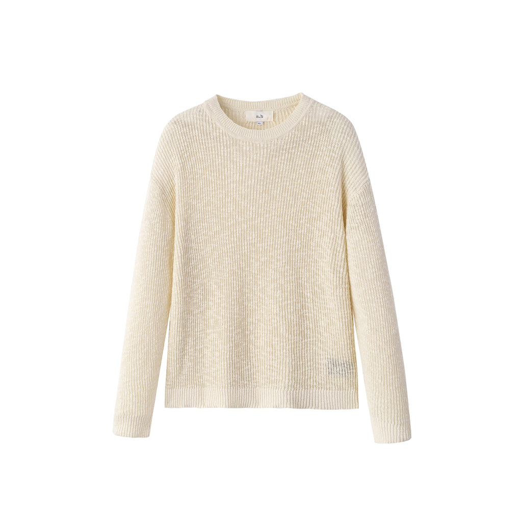 Anniehall Textured Slub Belly Yarn Sweater
