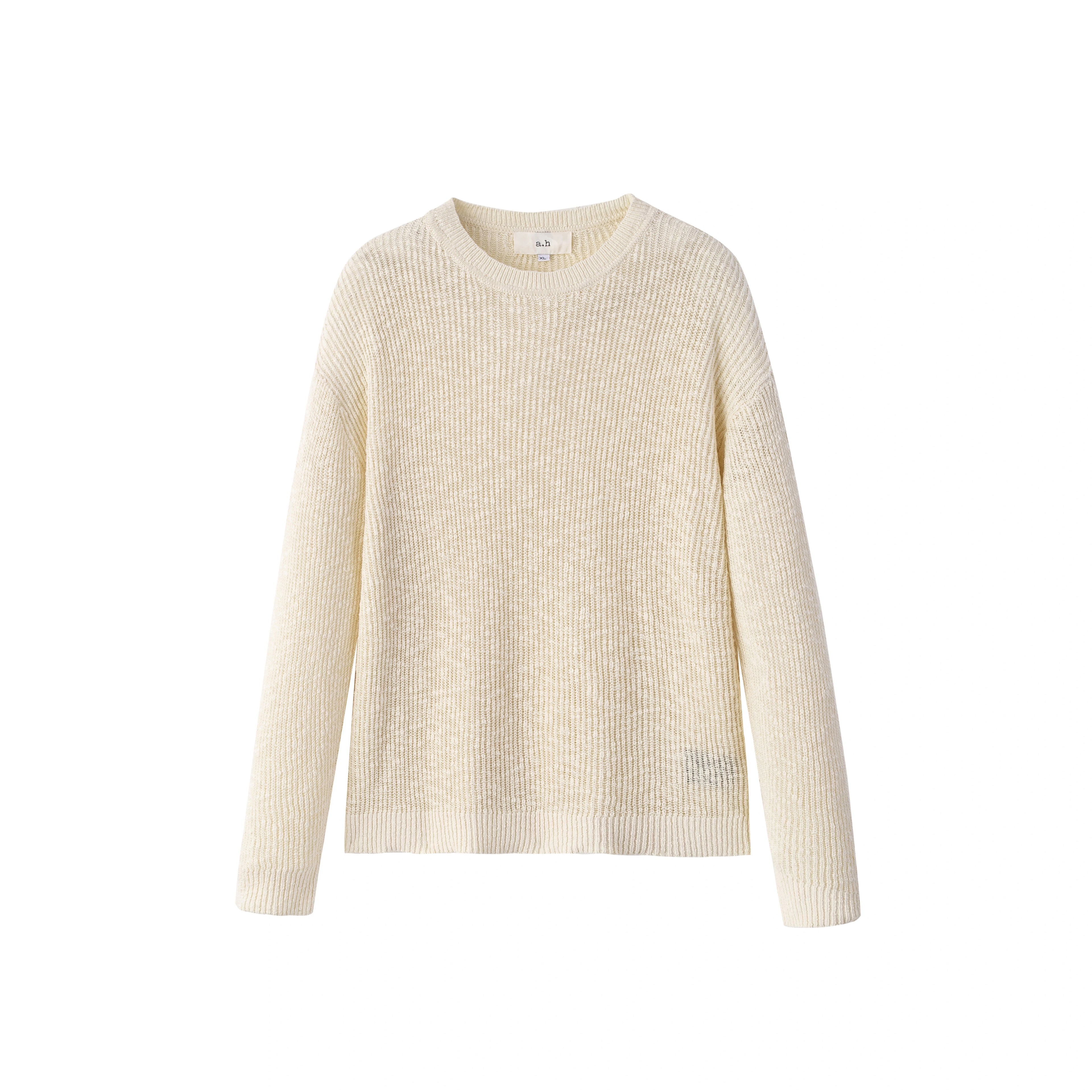Anniehall Textured Slub Belly Yarn Sweater