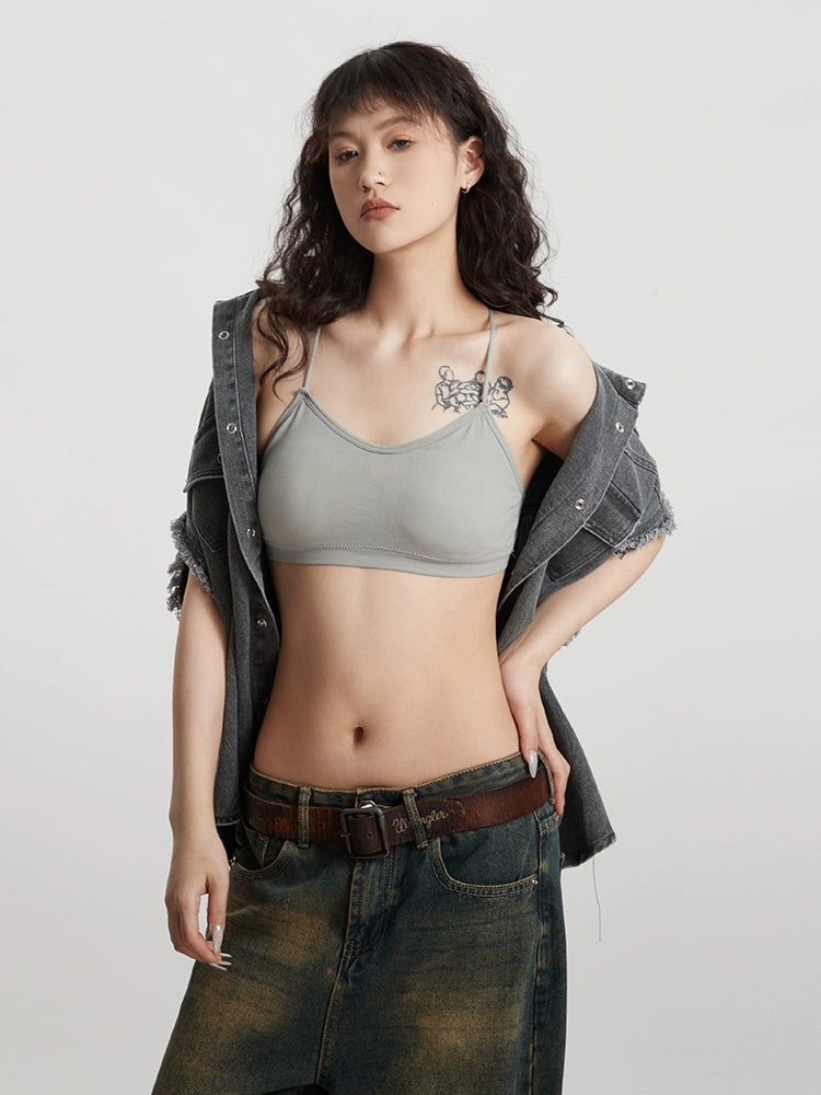 AIRHOOD Sexy Cross with Thin Cup Without Steel Ring Beautiful Back