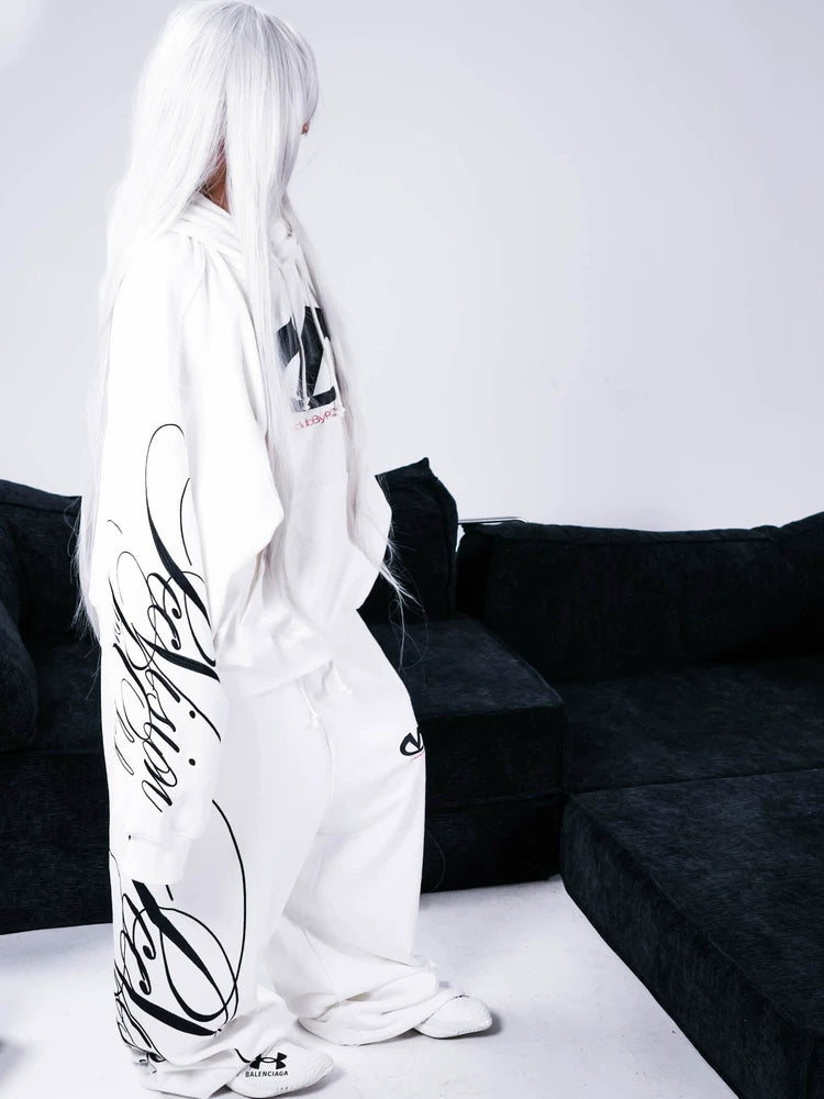 PCCVISION Embroidered Print Sweatpants