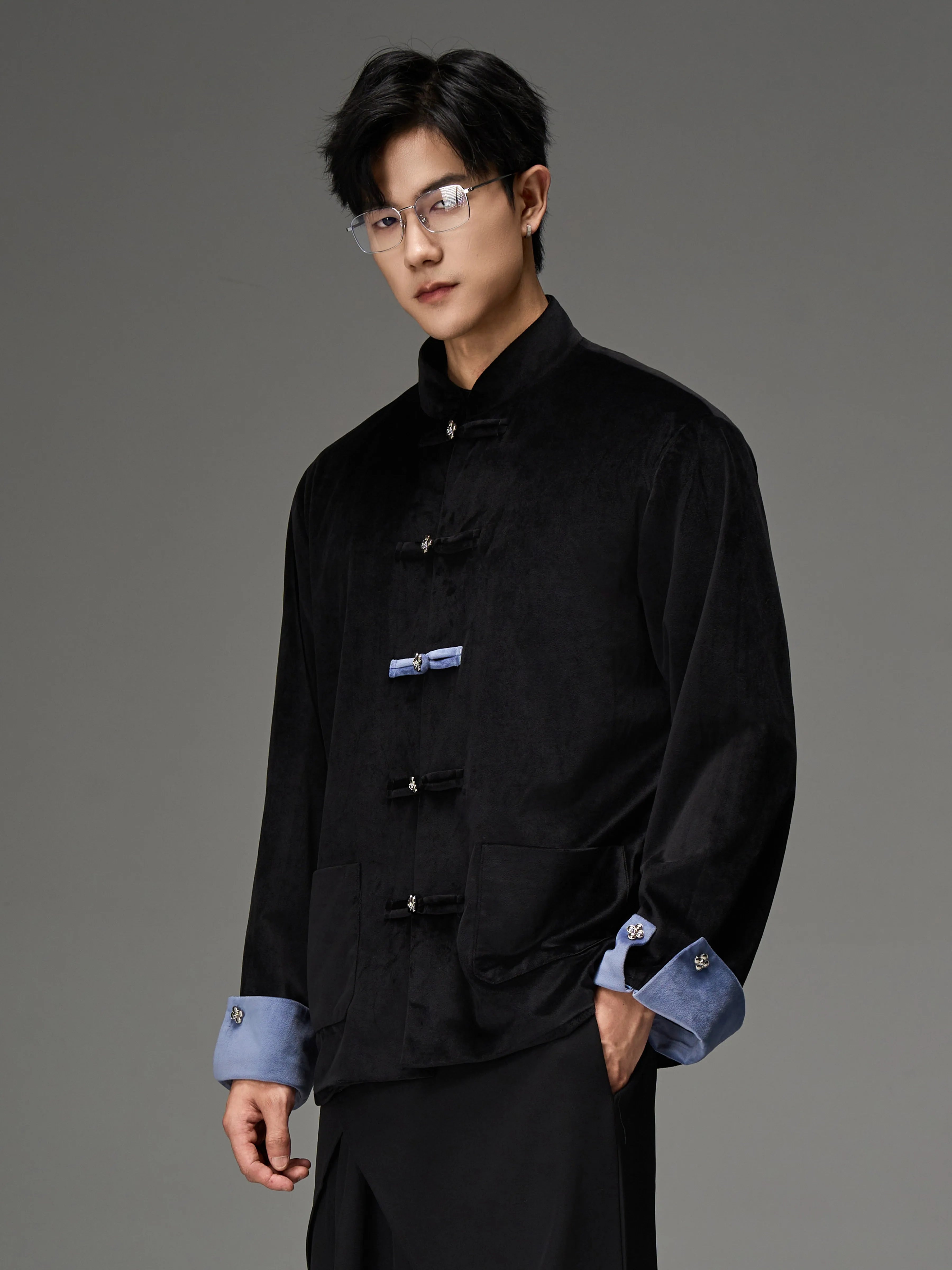 CNEW Velvet Buckle Casual Loose Suit Jacket