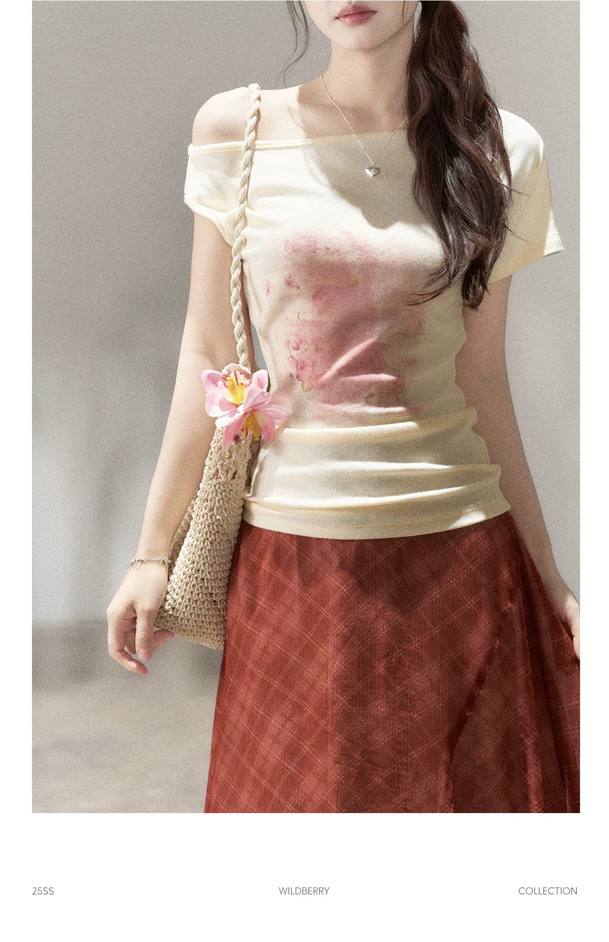 Wildberry Irregular Print Slim Tee