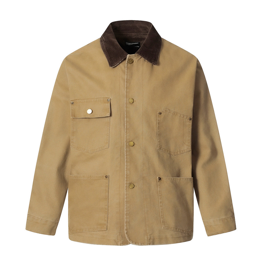 MADWITCH Vintage Spliced Commuter Casual Tooling Jacket