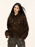 Cherry Melody Vintage Loose Stand-up Jacket