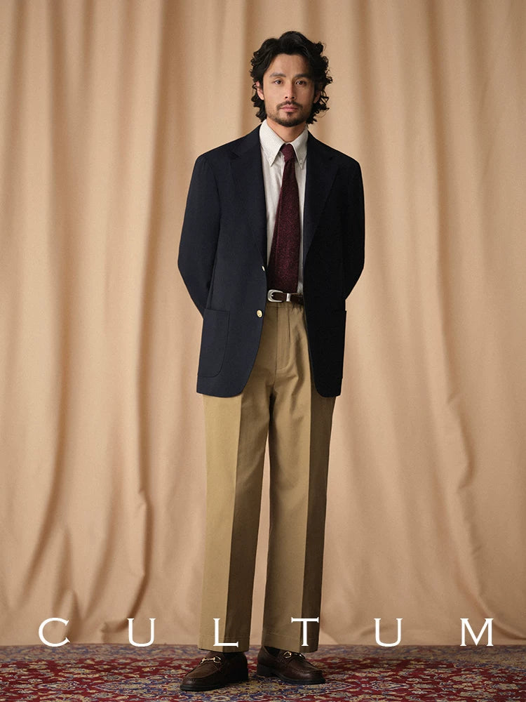 CULTUM High-waisted Pleated Casual Light Trousers