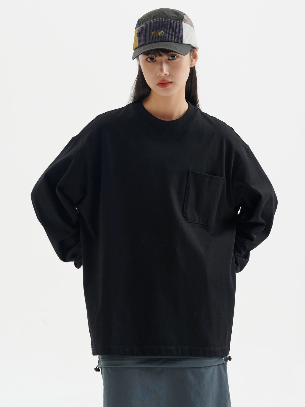BUTTBILL Heavy 365G Washed Knitted Japanese Long Sleeve Tee