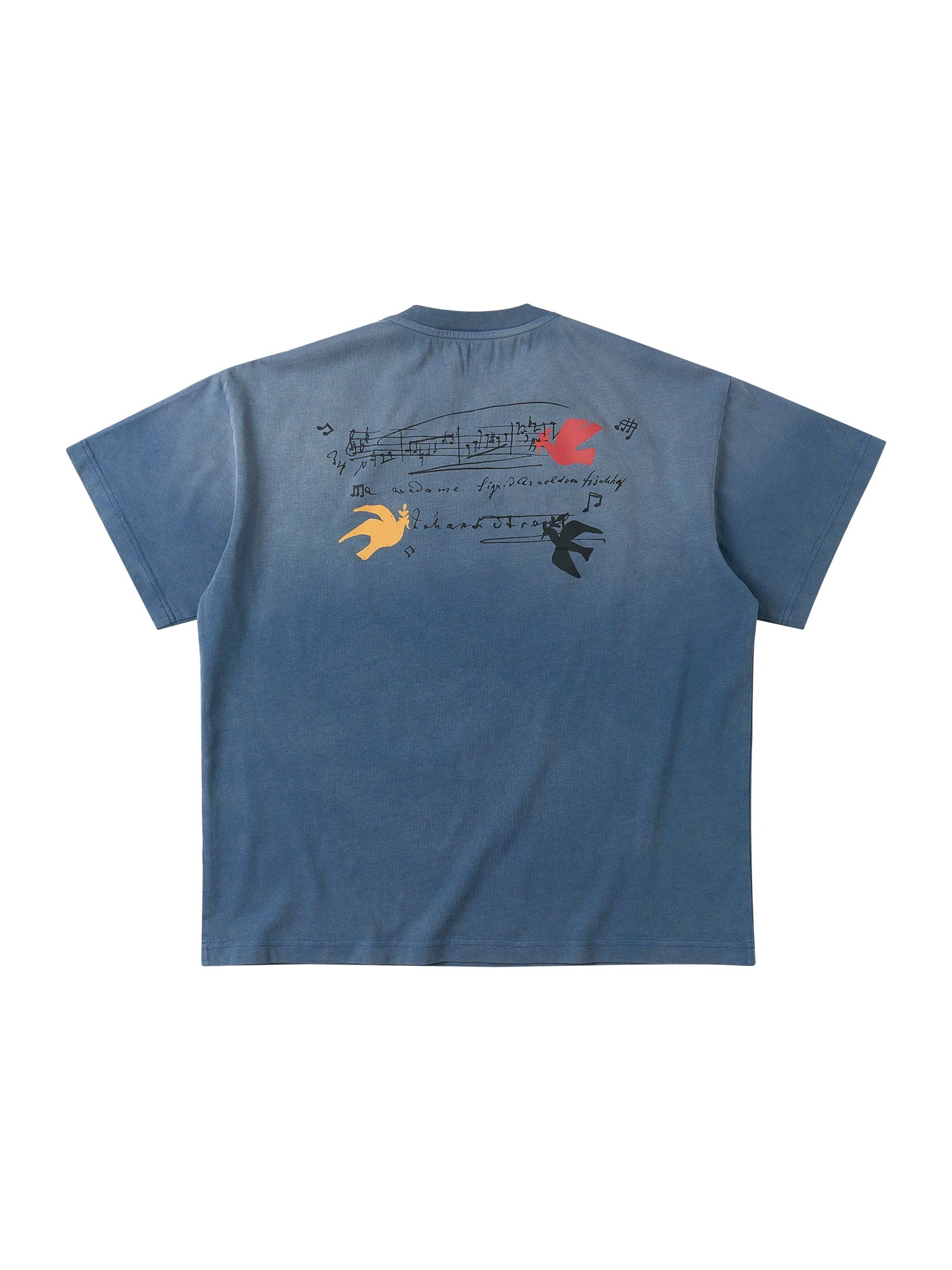 SAXGENWON Graffiti Print Loose Tee