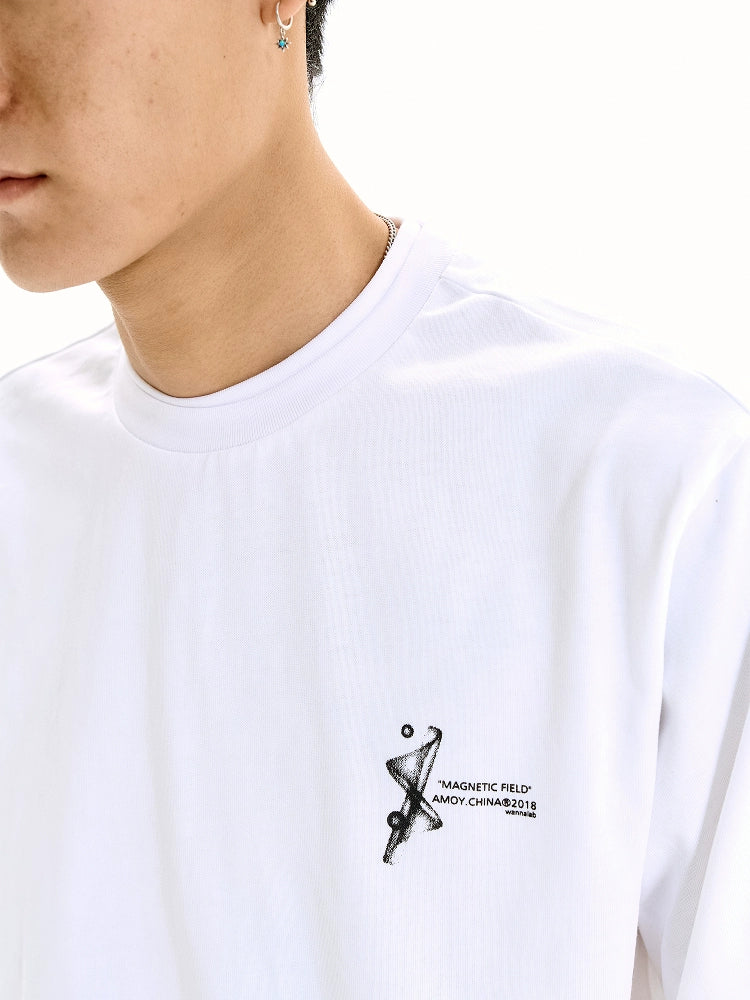 WANNA LAB "quantum Hourglass" Double Neckline Hidden Needle Process Tee