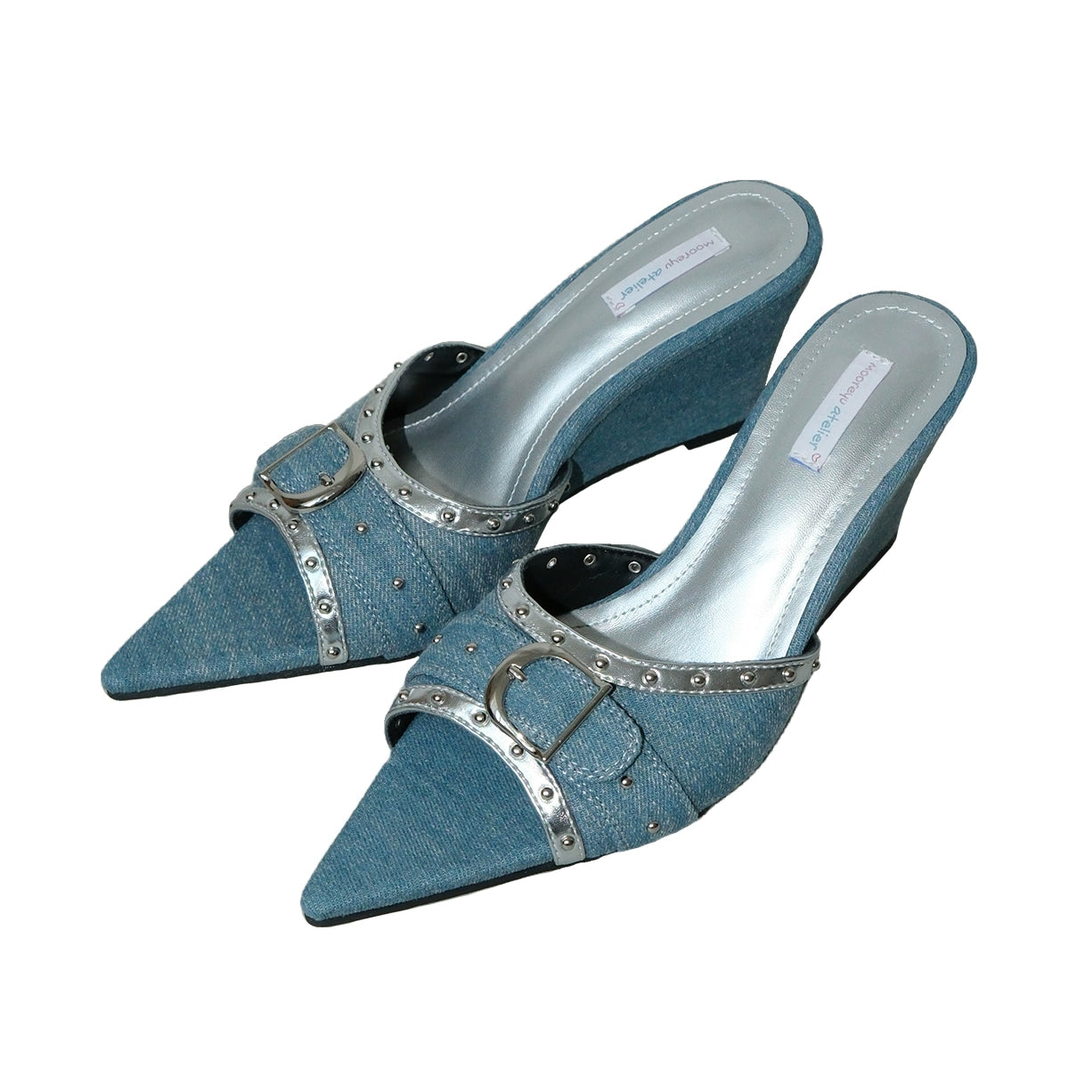 Mooreyu Wedge Heel Premium Sexy French Sandals