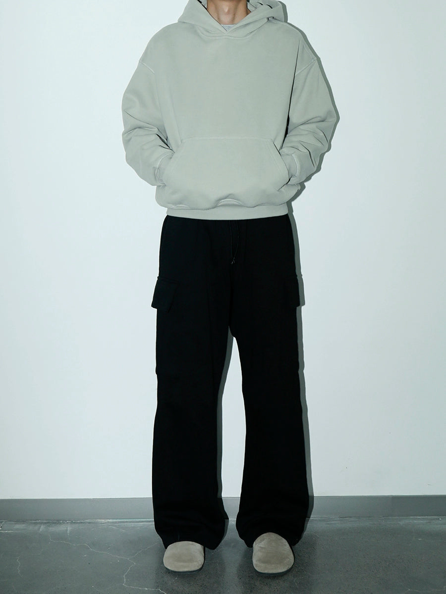 PLUS NO LOGO Pleated Loose Straight Trousers