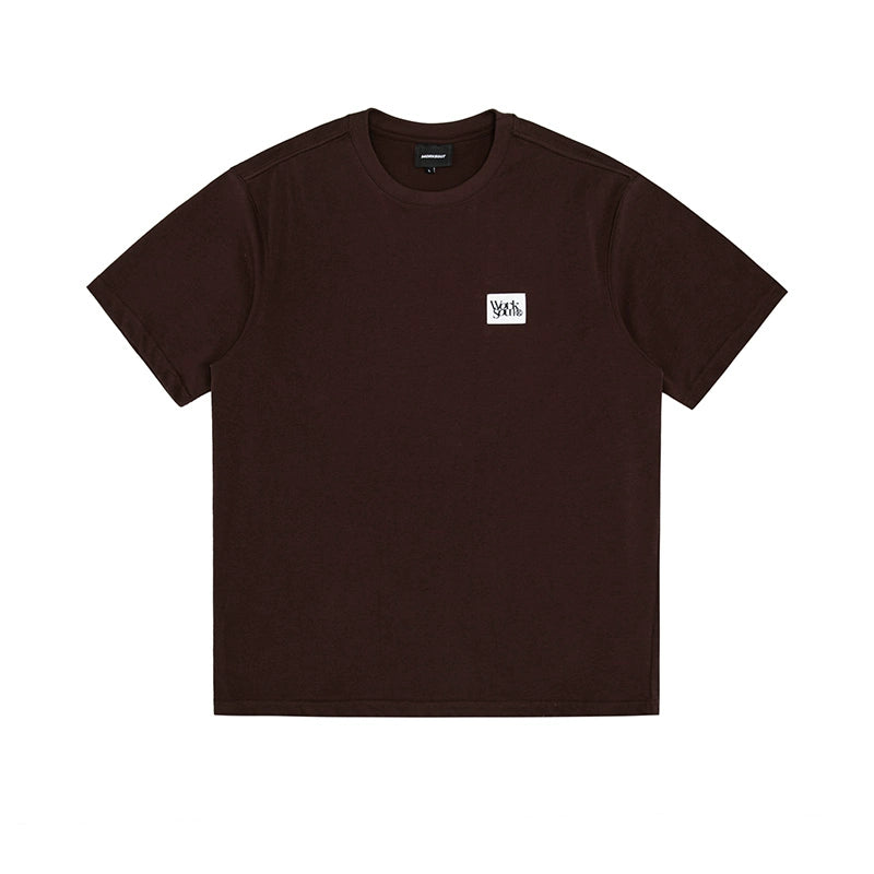 NICEBAD Basic Weaving Label Casual Loose Tee