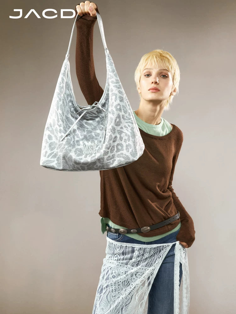 JACD Lazy Slack Leopard Print Large Capacity Tote Bag