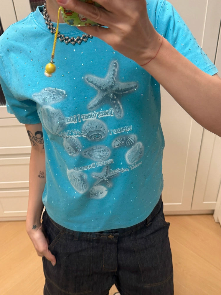 MMBBT Full Diamond Starfish Print Tee