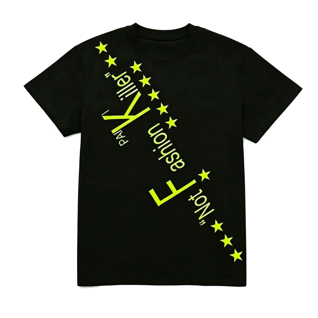 PAIKI English Tagline Front Shoulder Casual Tee