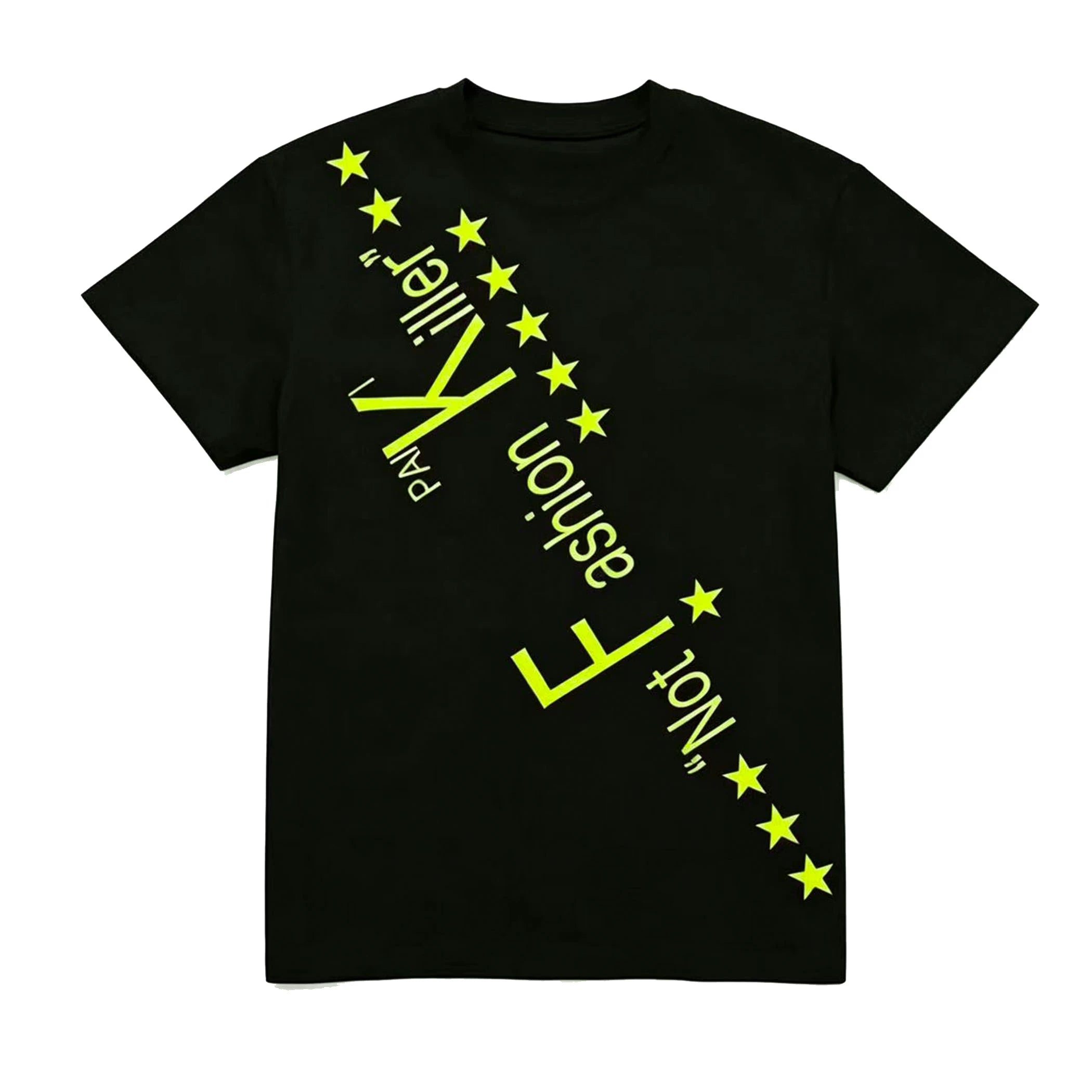 PAIKI English Tagline Front Shoulder Casual Tee