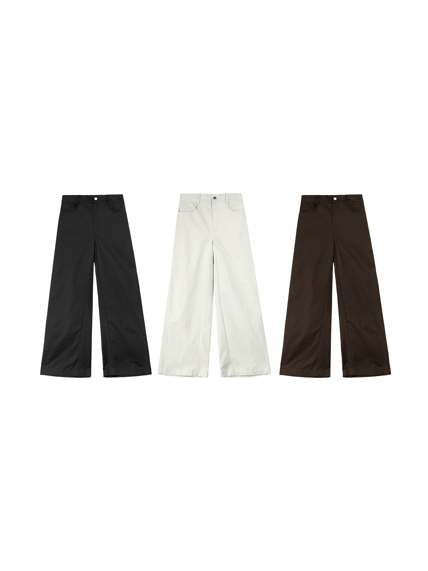 PLUS NO LOGO A Straight Wide-leg Slacks