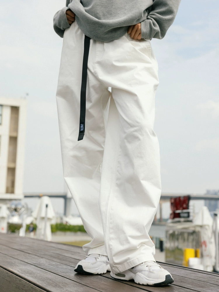 US Adjustable Streamer Pants Loose Straight Overalls