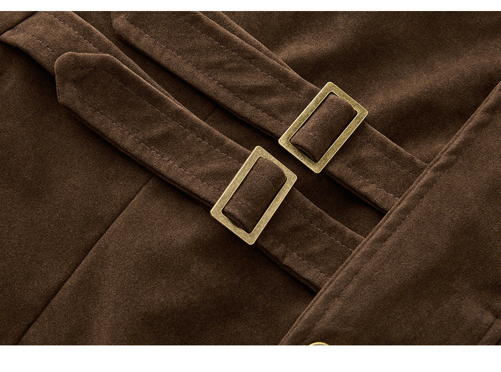 EME Retro Cowhide Fleece Thickened Thermal Jacket