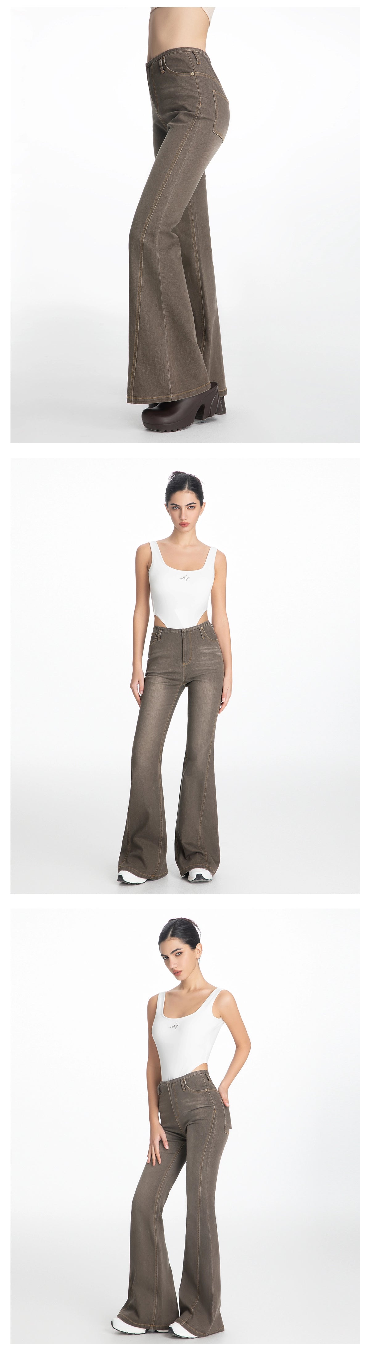 ABMY American Retro Micro-pull Jeans