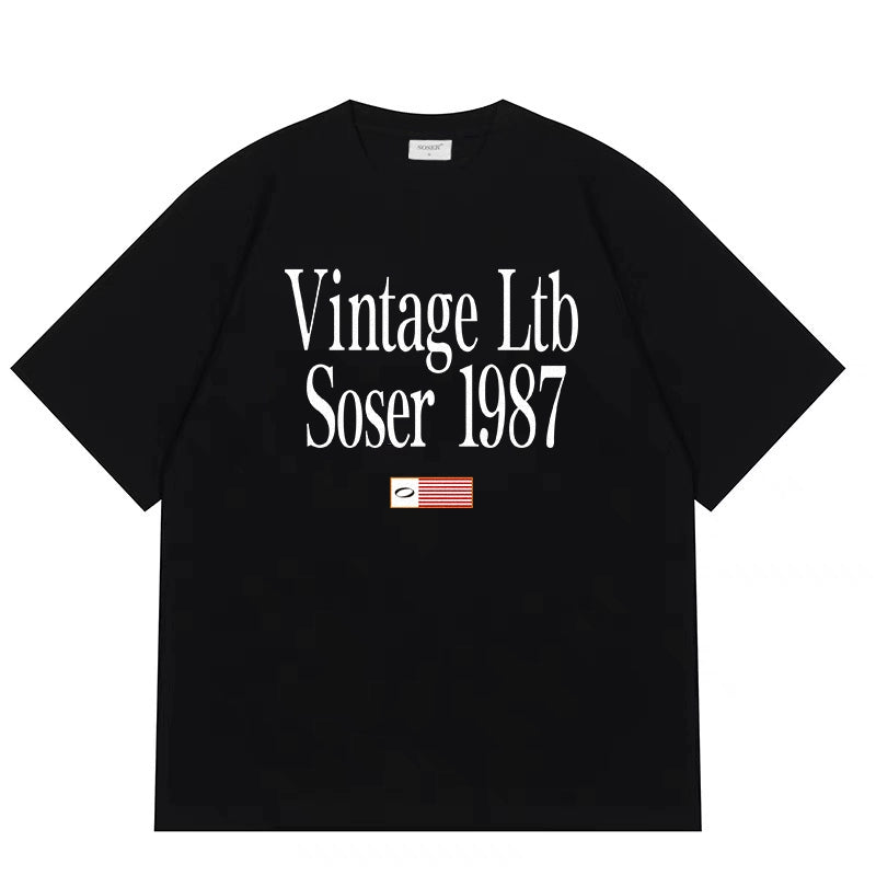 SOSER Tide Brand Letter Printed Tee
