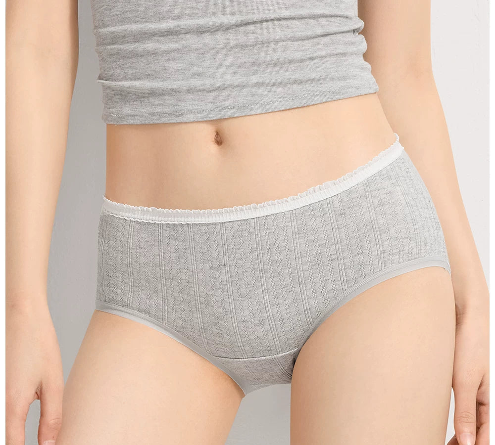 SecretWorld Bacteriostatic Mid Waist Breathable Panties