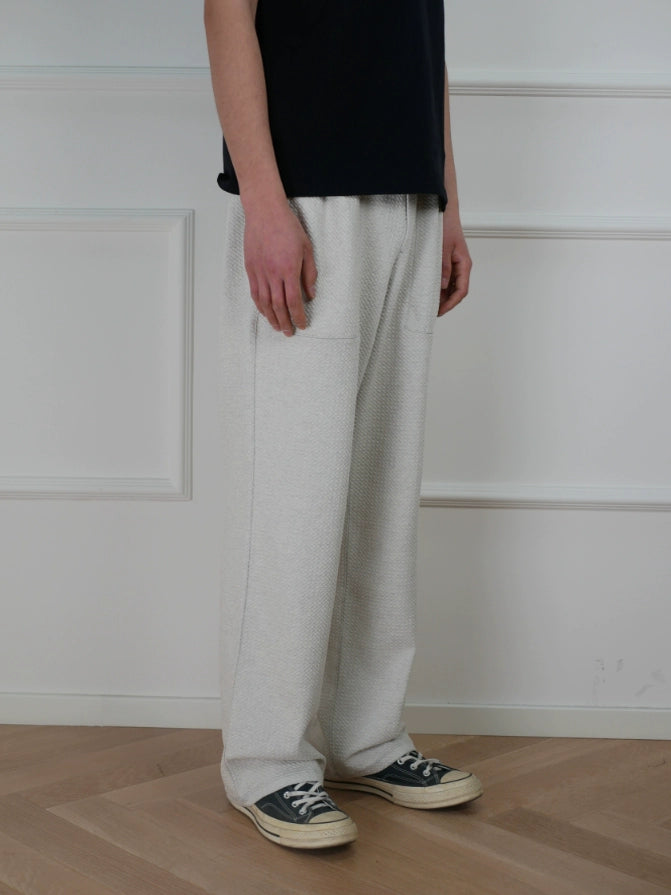 NO LOGO Loose Straight Sweatpants