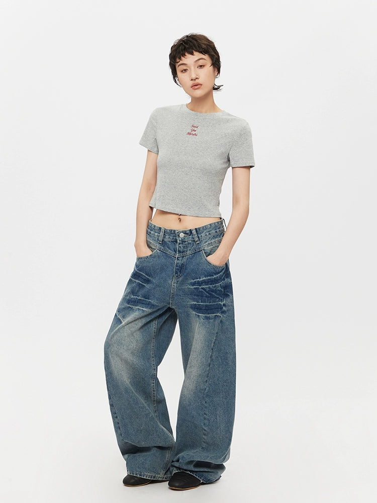 AIRHOOD Short Alphabet Printed Tee