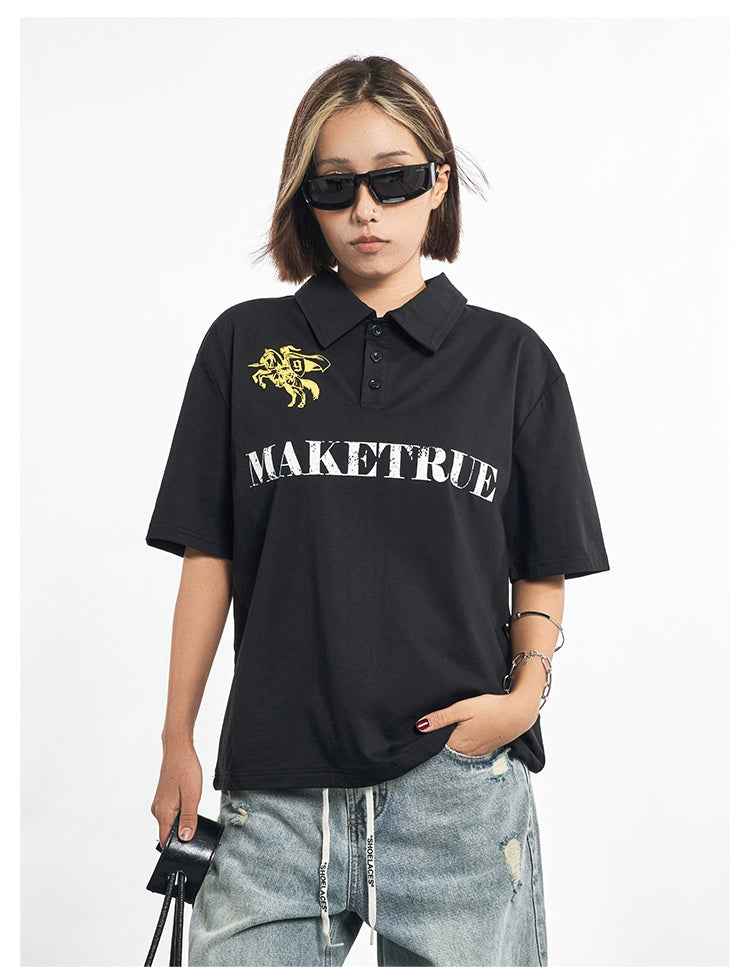 MT99 Hand-painted Burst Print POLO Shirt