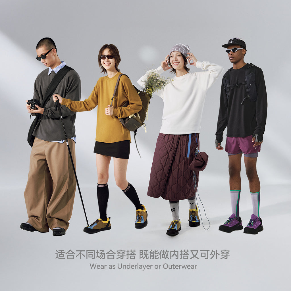 (Clearance) Inflation Warm Shoulders Loose Crew Neck Long Sleeves