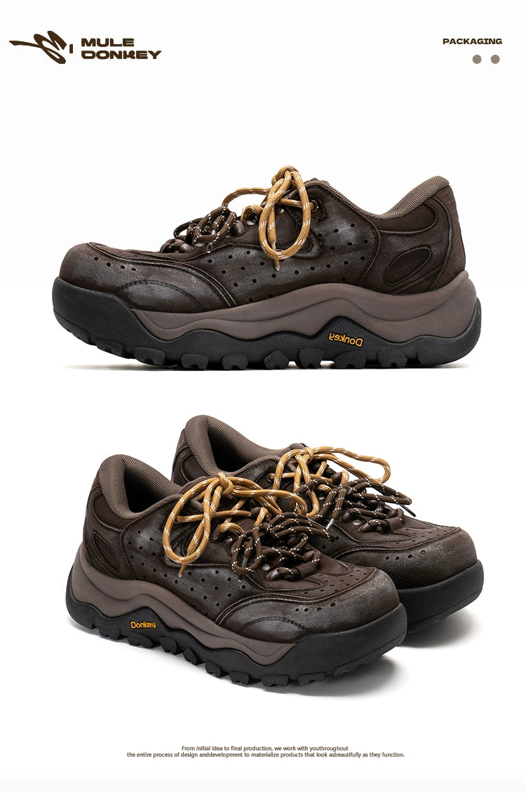 Donkey Makes Old Contrasting Color Breathable Casual Sneakers