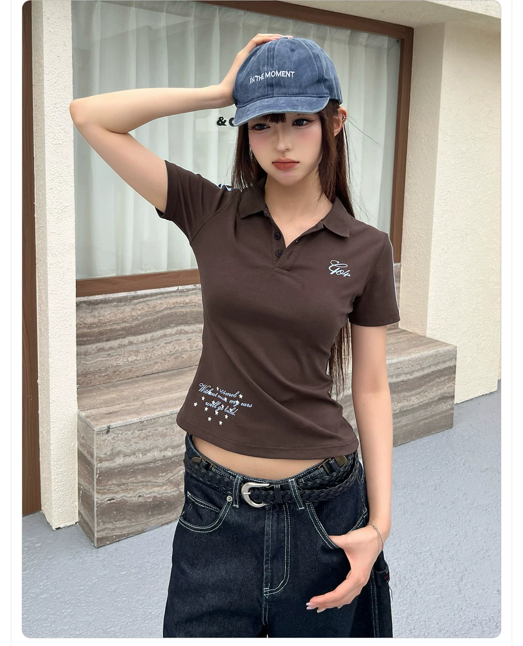 404MOB Polo Neck Slim Tee