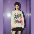 UNIFREE Lazy Style Crew Neck Thickened Ripped Knitted Sweater