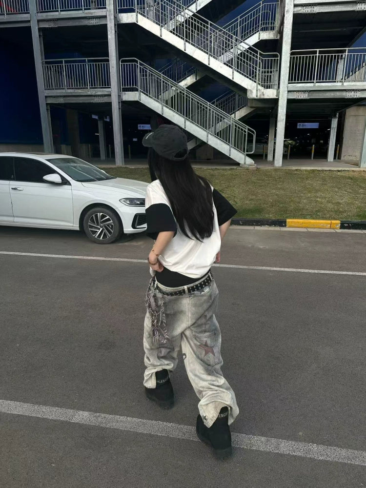 DETW 25ss * "music note" heavy industry washed Pants