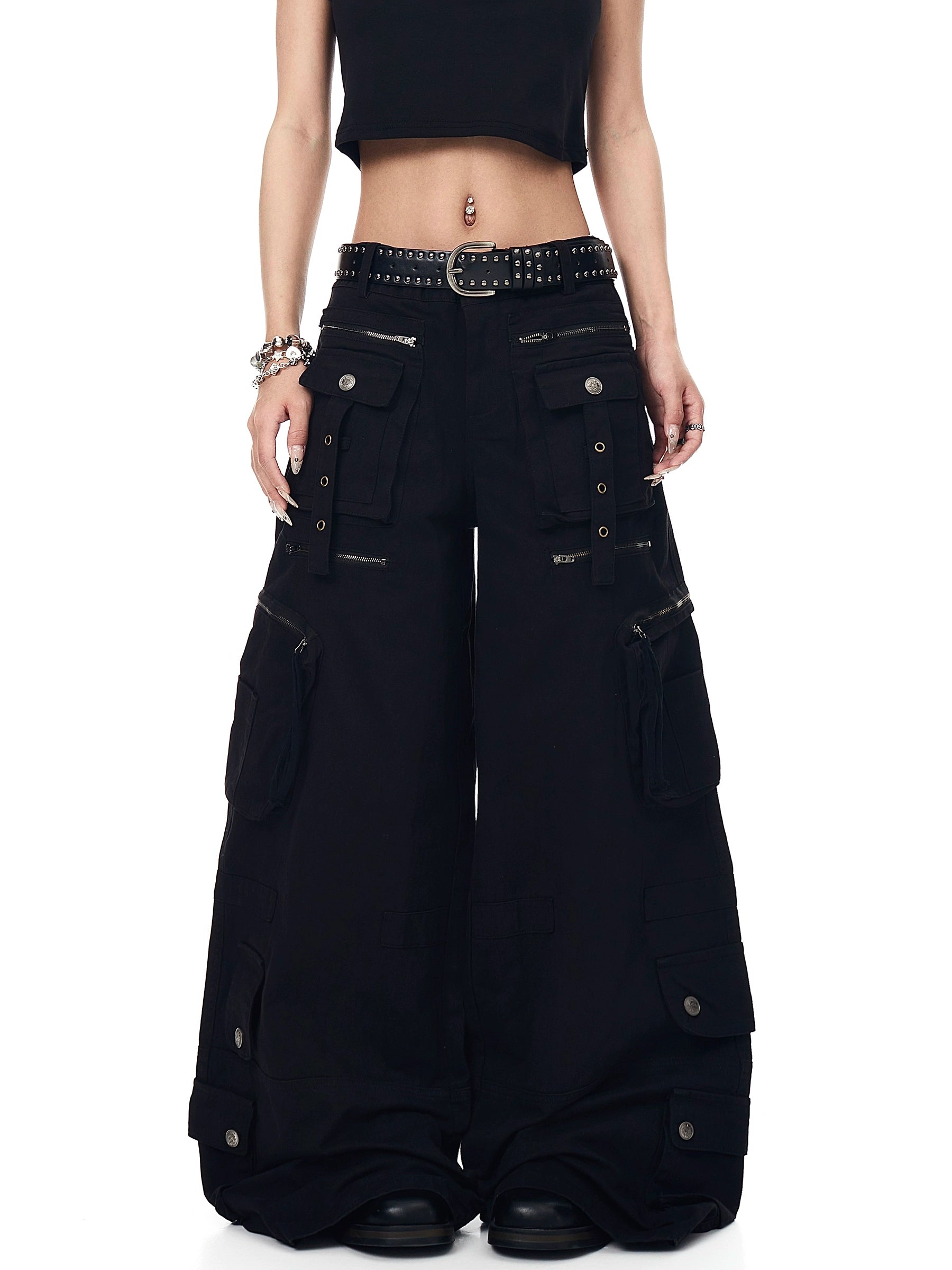 BLACKLISTS Functional Deconstruction Multi-pocket Cargo Pants