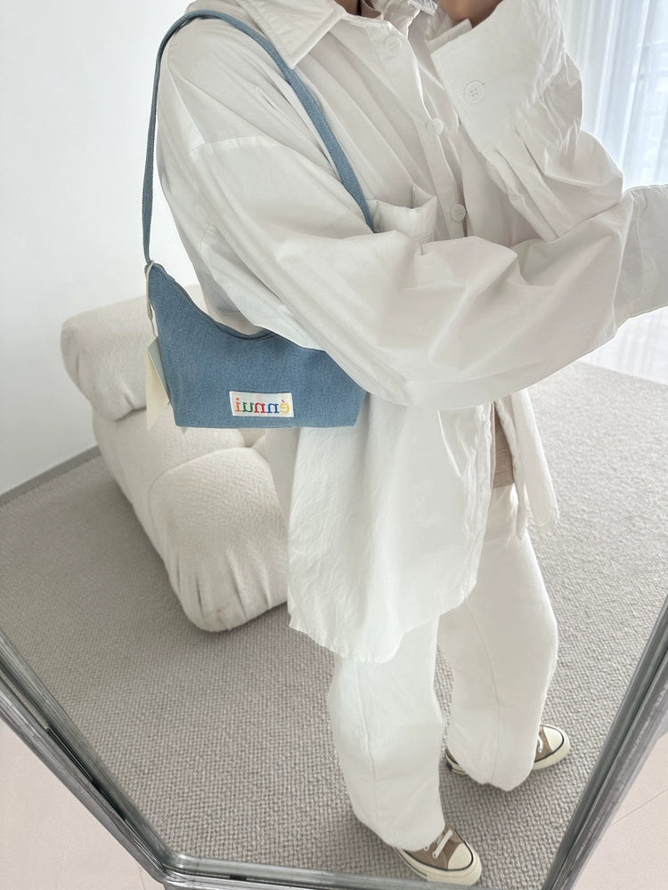 ENNUI Square Vintage Zipper Handheld Underarm Bag