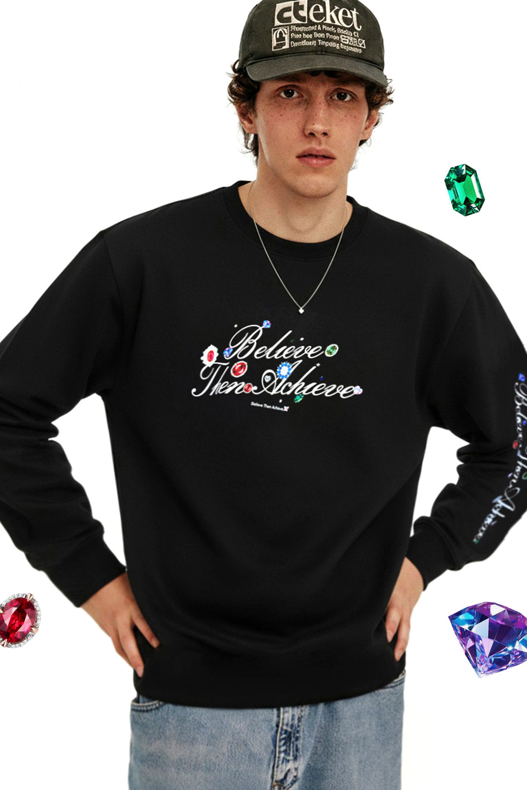 Inflation Alphabet Gem Print Long Sleeve