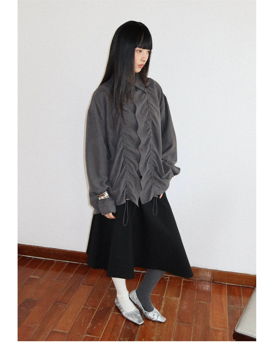 FUNKYFUN Loose Large Version Long-sleeved Shirt Jacket