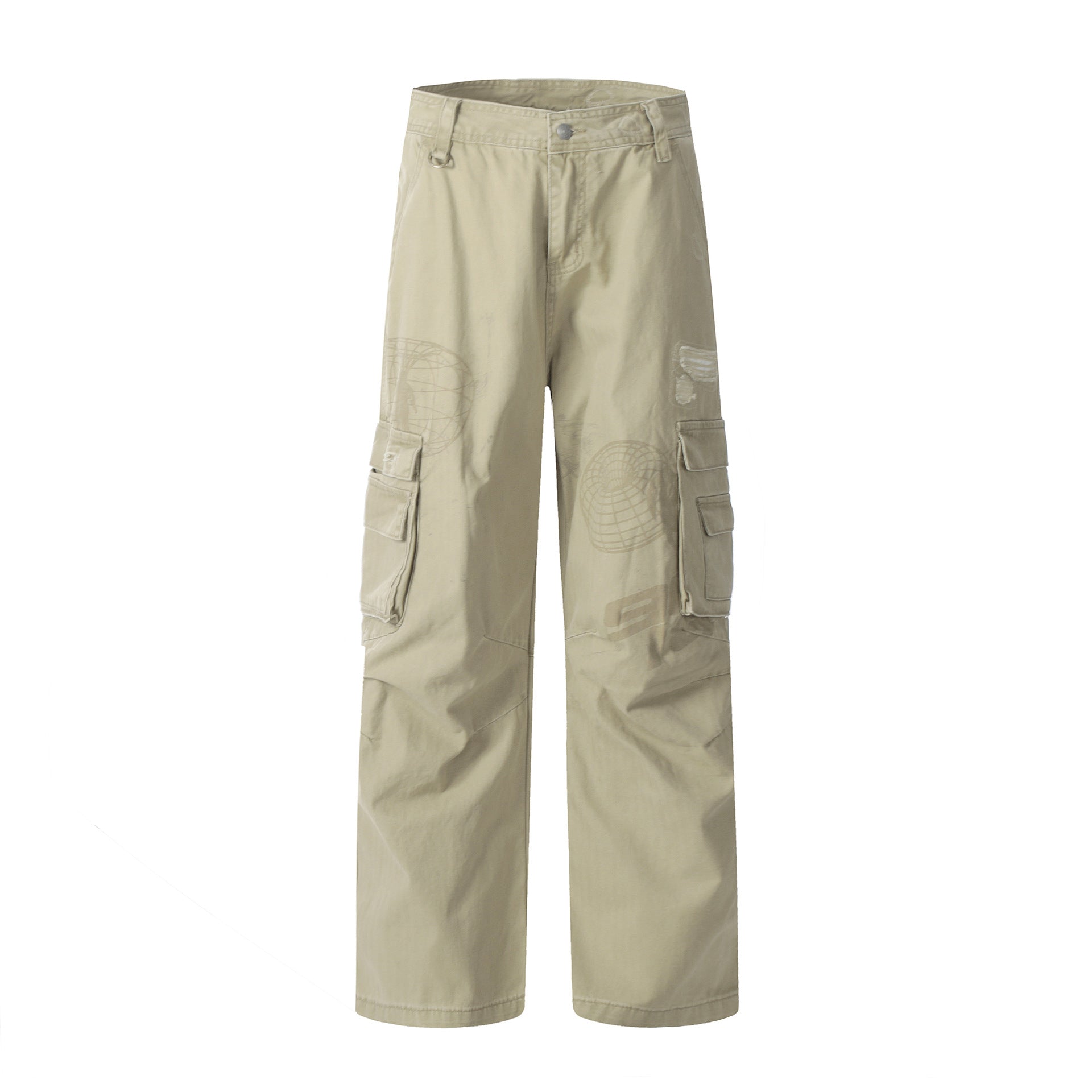 11KN Retro Straight Loose Wide Leg Pants