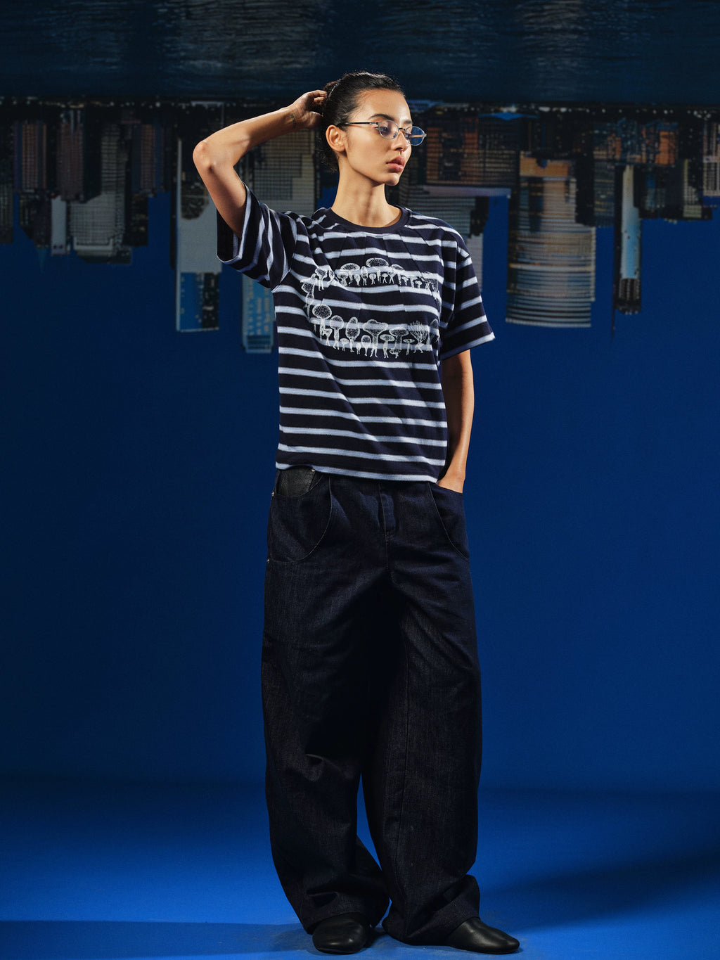 WebSurfGroup Striped Casual Loose Tee
