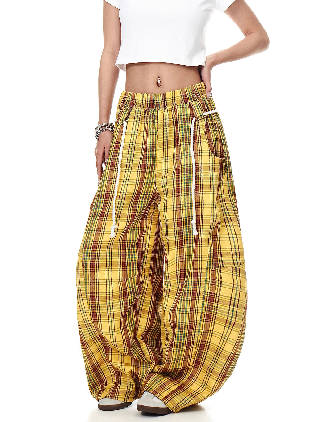 BLACKLISTS Slack Lazy Checked Pants