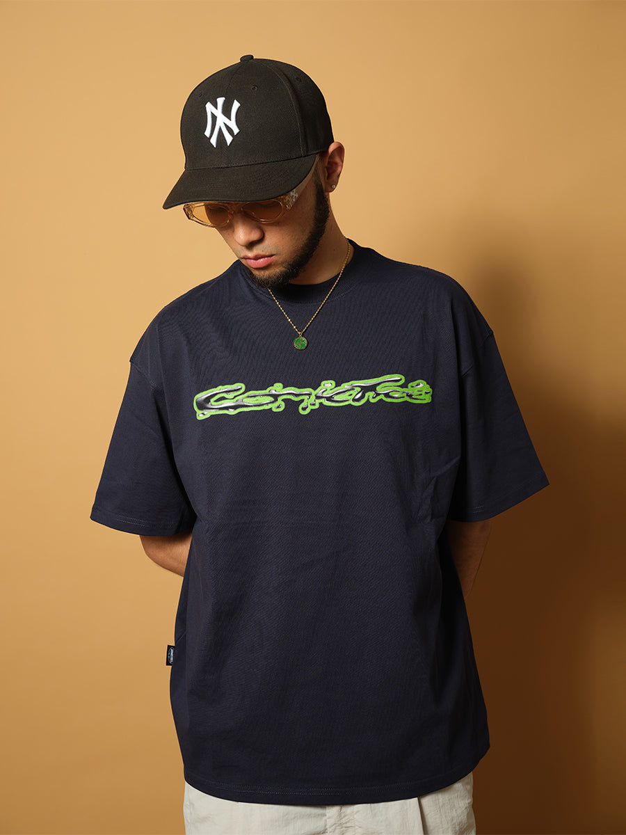 ComicTree C.t 2024 Summer  Liquid Metal Crew Neck Short Sleeve Tee