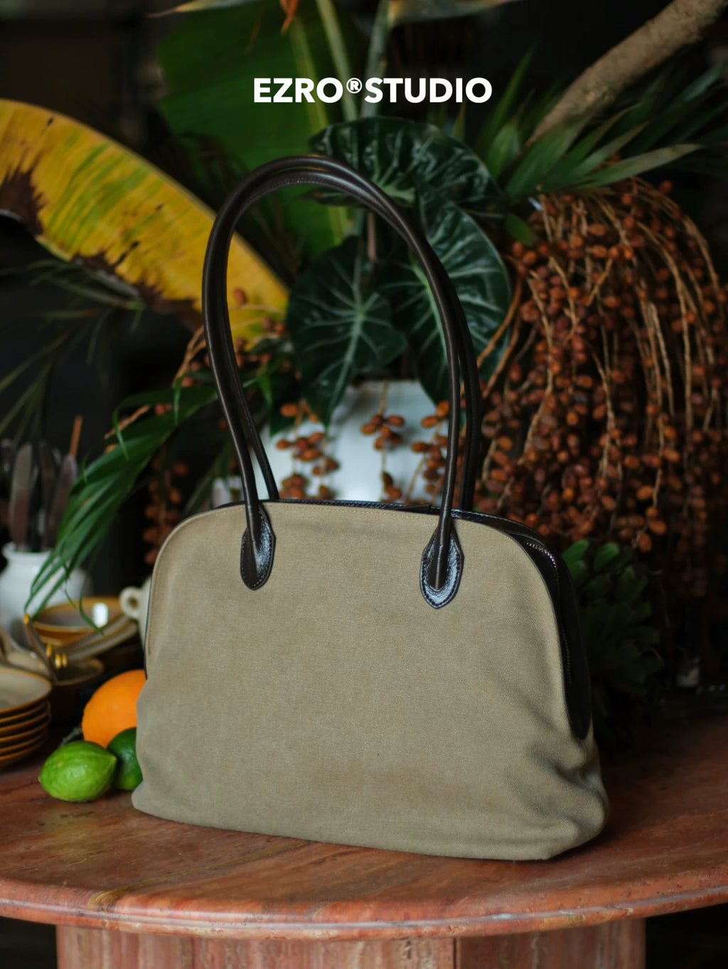 EZRO Premium Color Matching Canvas Shoulder Large Capacity Bag