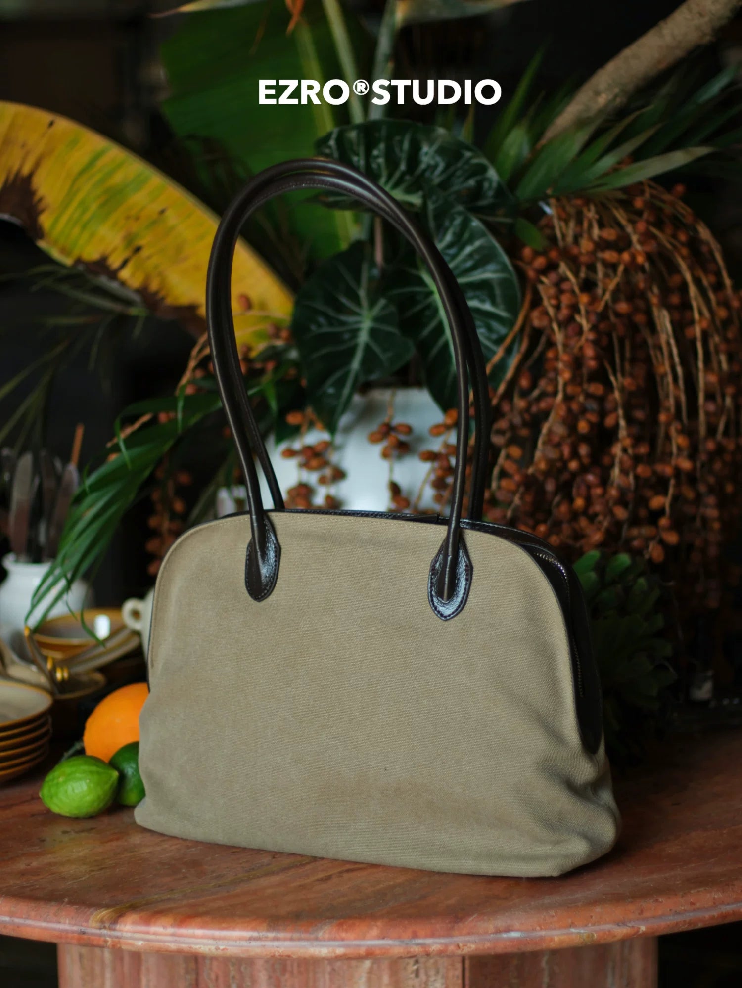 EZRO Premium Color Matching Canvas Shoulder Large Capacity Bag