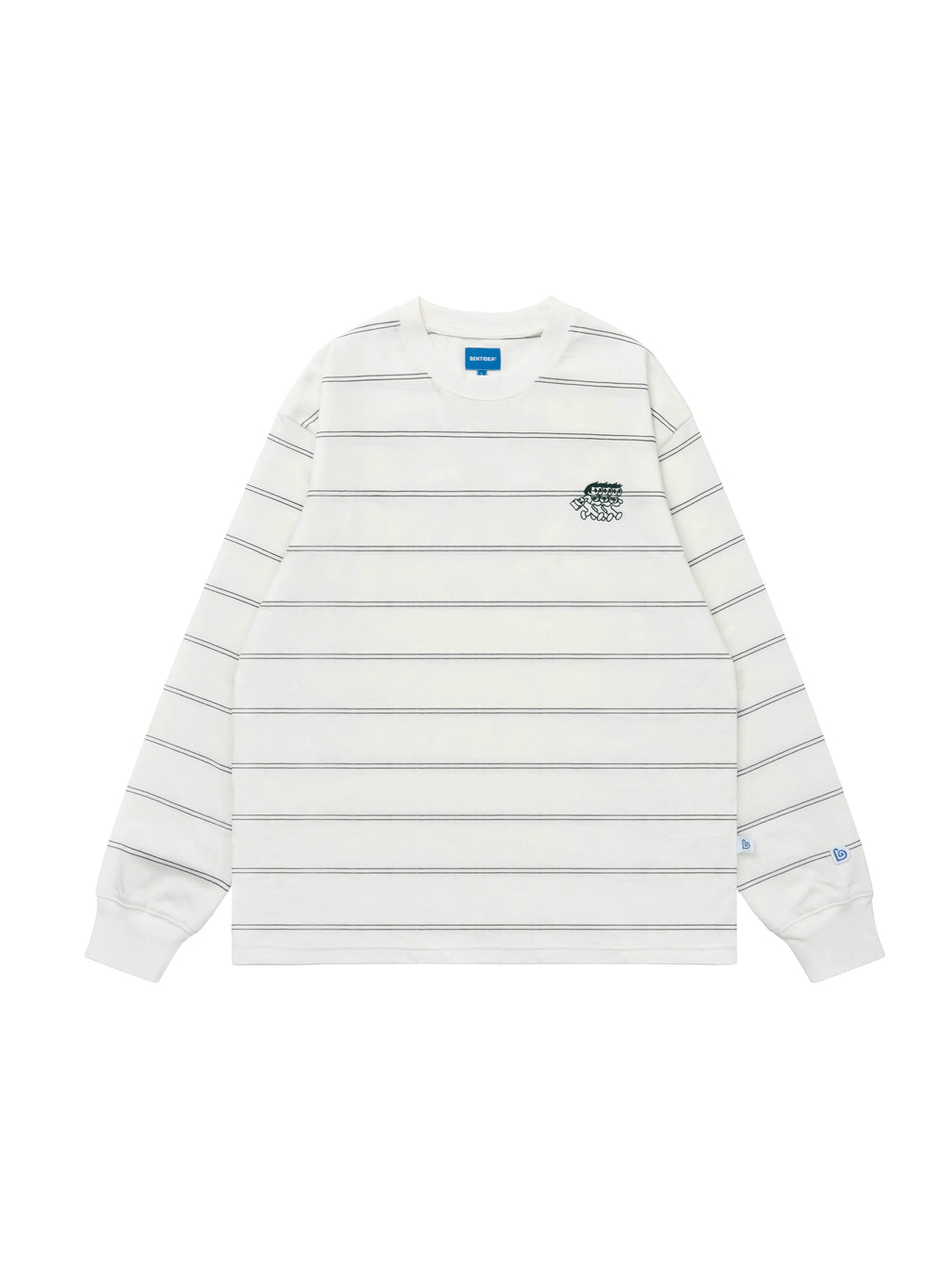 BENT IDEA Loose Versatile Striped Long Sleeves