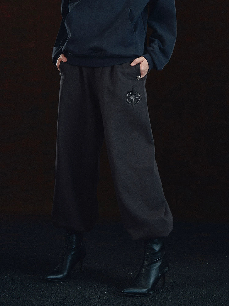 DICETINY Loose Rivet Contrasting Casual Pants