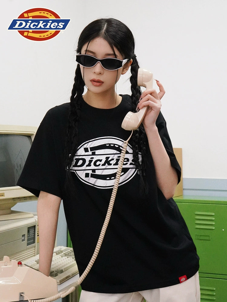 Dickies Marble Texture Large LOGO Printing Loose Tee