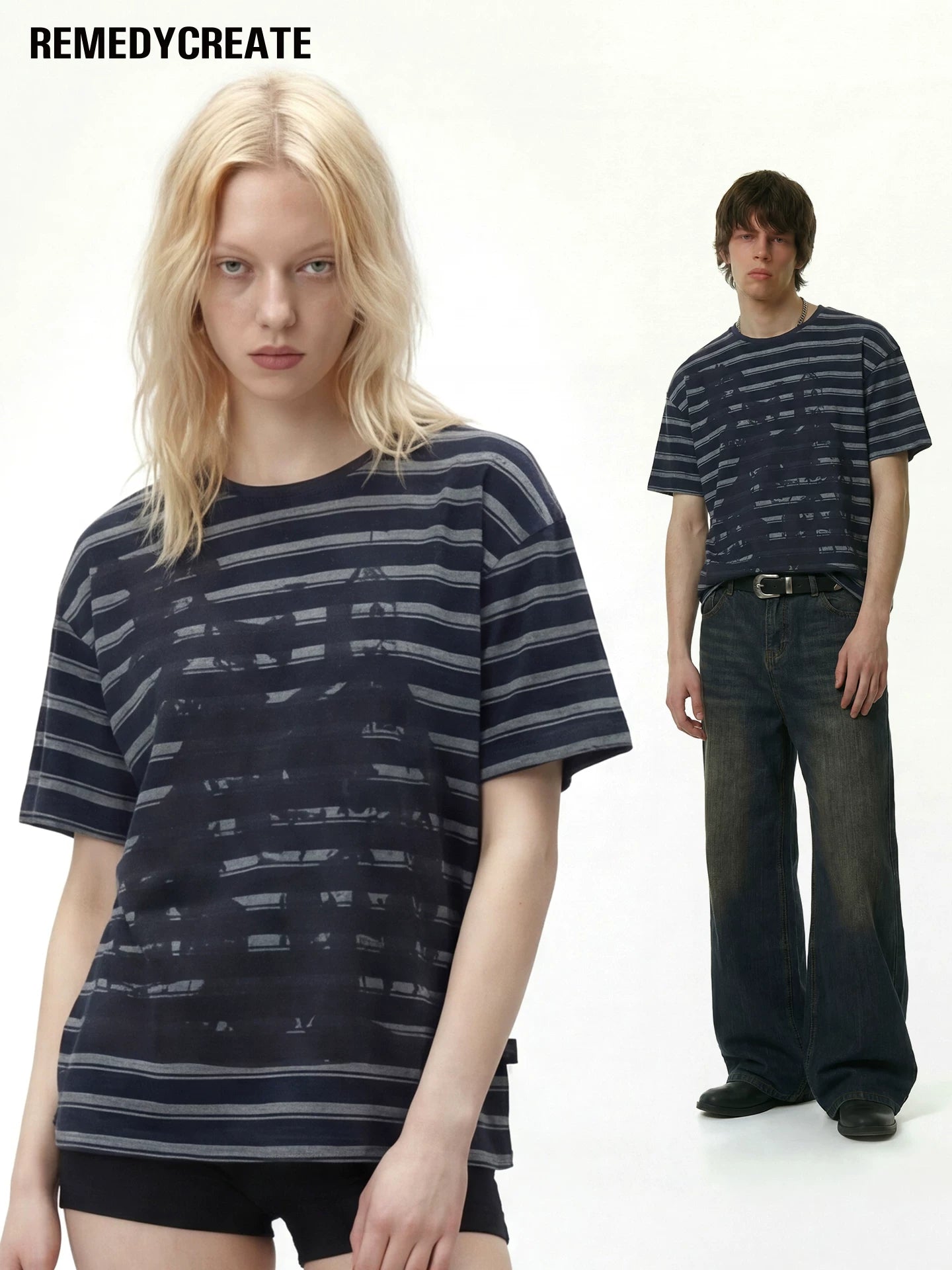 Remedy Vintage Loose Lazy Striped Tee