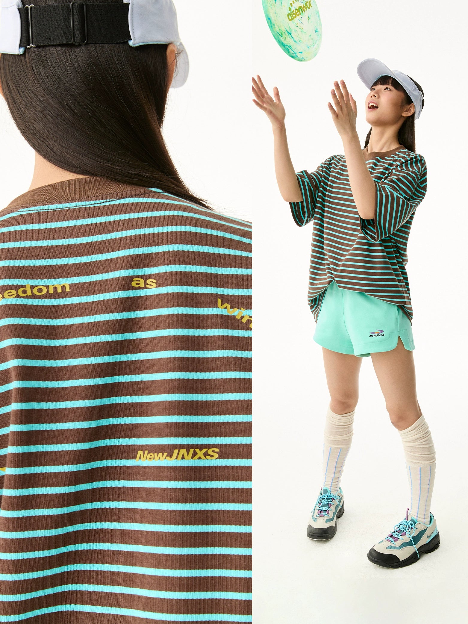NewJNXS Striped Casual Loose Tee